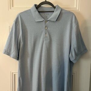 J. Crew Men's Pale Blue Cotton Polo